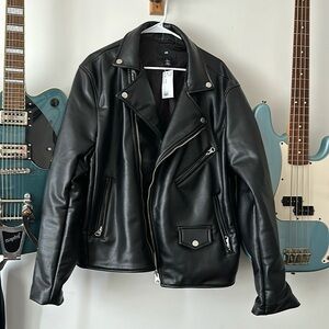 Men’s Faux Leather H&M Motorcycle Jacket